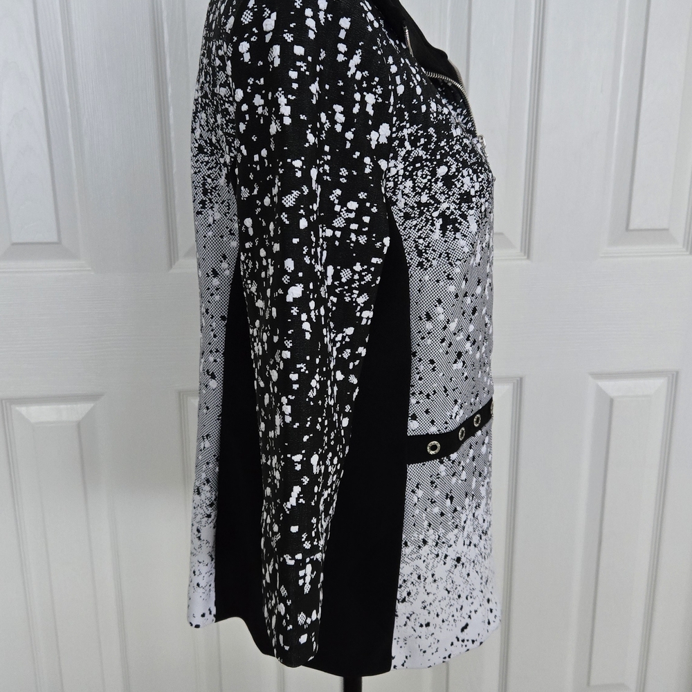 Joseph Ribkoff Black Eyelet Accent Jacket - Picture 4 of 14